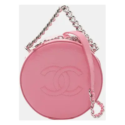 Chanel Pink Glazed Calfskin Round As Earth Evening Bag