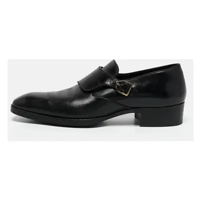 Tom Ford Black Leather Single Flap Monks Size 43.5