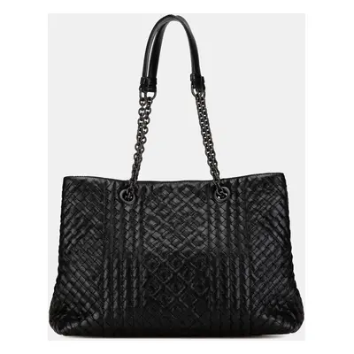 Bottega Veneta Medium Intrecciato Stitched Double Chain Tote