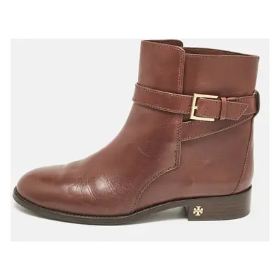 Tory Burch Brown Leather Brooke Ankle Boots Size