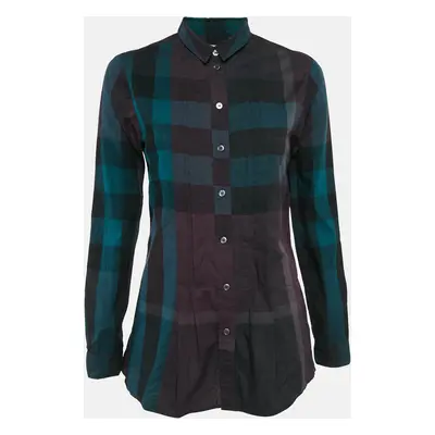 Burberry Brit Multicolor Nova Check Cotton Pleated Shirt