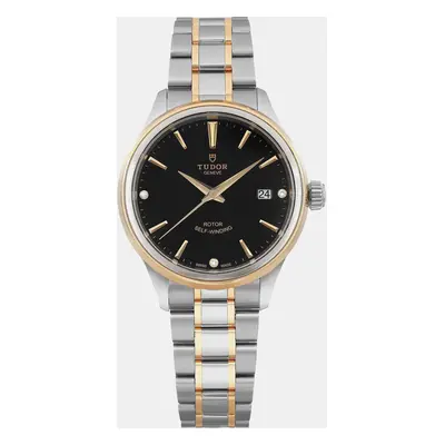 Tudor Black 18k Yellow Gold Steel Style Automatic Women's Wristwatch