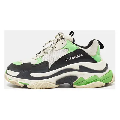 Balenciaga Multicolor Leather and Mesh Triple Sneakers Size