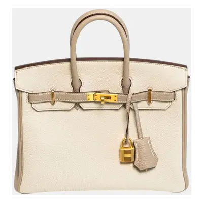 Hermes Nata/Gris Tourterelle Birkin Bag