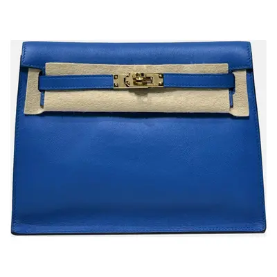 Hermes danse French blue Jonathan leather kelly bag