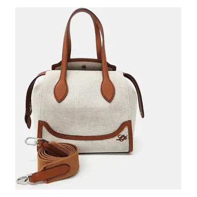 Loro Piana Beige Brown Fabric Happy Day Micro Bag