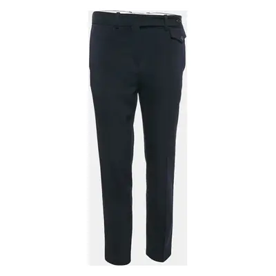 Celine Navy Blue Wool Gabardine Trousers