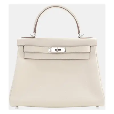 Hermes Craie Togo Leather Kelly Bag