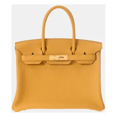 Hermes Jaune Ampoule Taurillon Clemence Taurillon Clemence Leather Birkin Bag