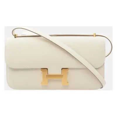 Hermes Constance Elan Shoulder Bag Ivory