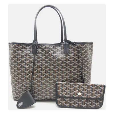 Goyard Black Leather Saint Louis PM Tote Bag