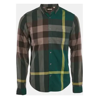 Burberry Brit Multicolor/Green Nova Check Herringbone Cotton Shirt