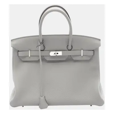 Hermes Grey Togo Leather Birkin Handbag