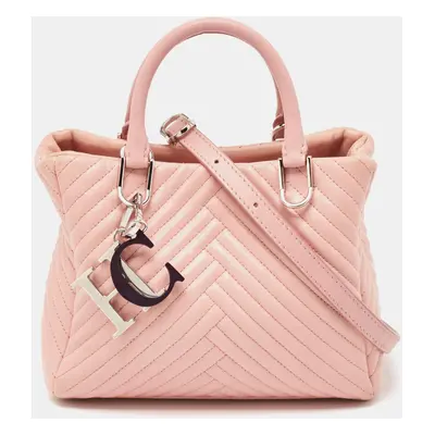 Carolina Herrera Pink Quilted Leather Duchess Tote