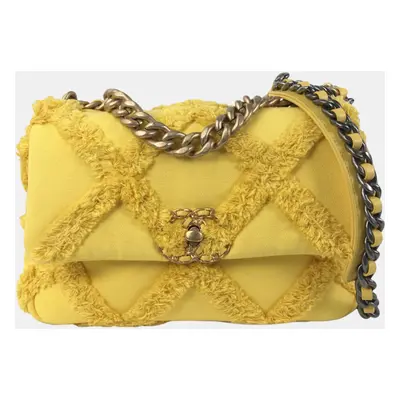 Chanel Yellow Medium Canvas Flap