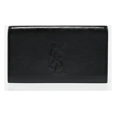 Yves Saint Laurent Black Patent Leather Belle De Jour Clutch