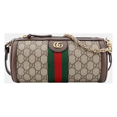 Gucci Beige GG Supreme Canvas Web Shoulder Bag