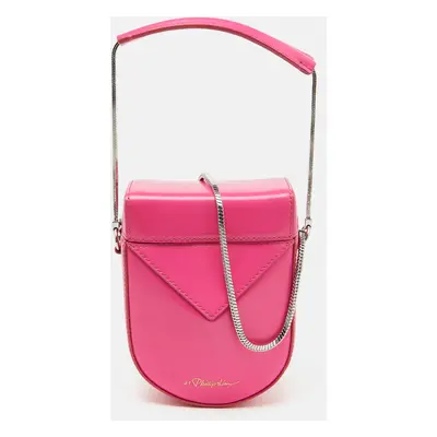 3.1 Phillip Lim Neon Pink Leather Mini Soleil Box Case Bag