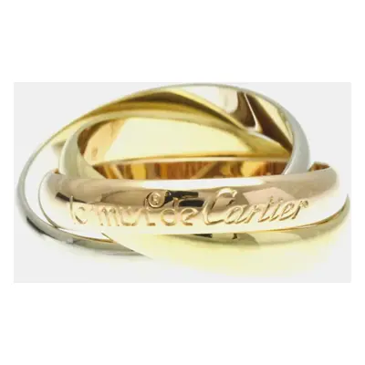 Cartier 18K Yellow, Rose, White Gold Trinity Band Ring EU