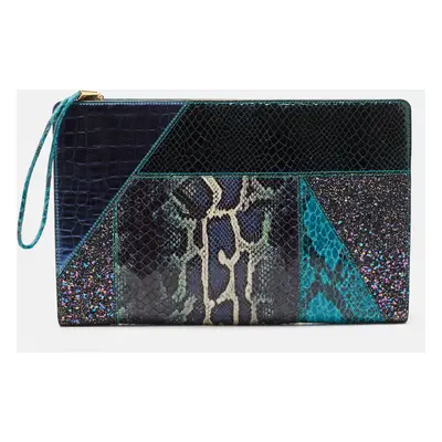 Stella McCartney Multicolor Faux Croc and Python Embossed Leather and Glitter Loretta Waverly Cl