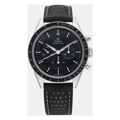 Omega Black Stainless Steel Speedmaster