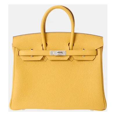 Hermes Jaune Ambre Togo Leather Birkin Bag