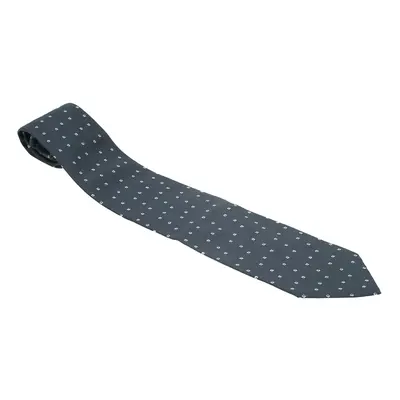 Giorgio Armani Dark Grey Printed Silk Tie