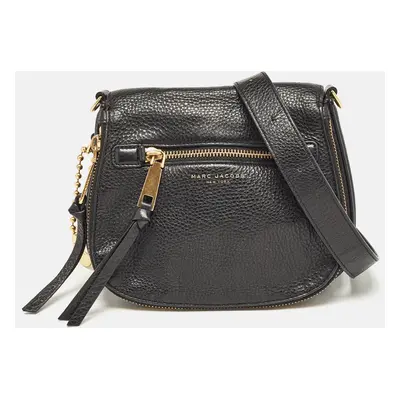 Marc Jacobs Black Leather Recruit Nomad Saddle Shoulder Bag