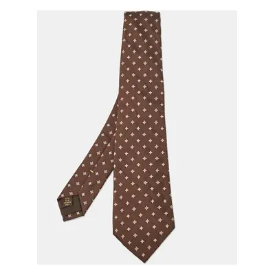 Louis Vuitton Brown Monogram Patterned Silk Tie