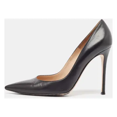 Gianvito Rossi Black Leather Pointed Toe Pumps Size