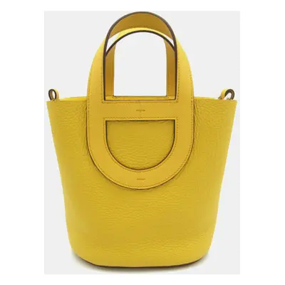 Hermes Yellow Leather In The Loop Handbag