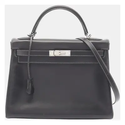 Hermes Kelly Handbag Box Calf Leather