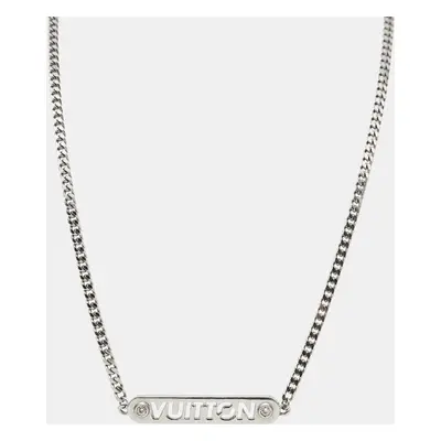 Louis Vuitton LV ID Crystals Silver Tone Necklace