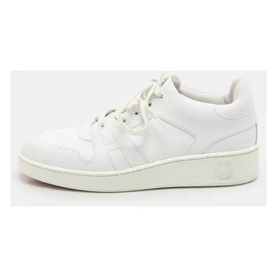 Hermes White Leather Free Low Top Sneakers Size