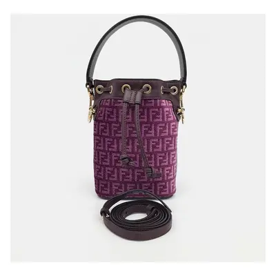 Fendi Purple Fabric Montresor Bucket Mini Bag