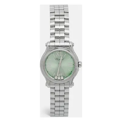 Chopard Green Stainless Steel Diamond Happy Sport