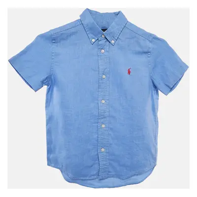 Polo Ralph Lauren Blue Linen Button Front Shirt Yrs