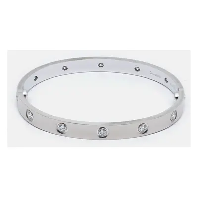 Cartier Love Diamonds 18k White Gold Bracelet