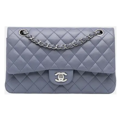 Chanel Purple Medium Classic Lambskin Double Flap