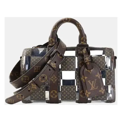 Louis Vuitton Brown Canvas Monogram Chess Keepall Bandouliere Handbag