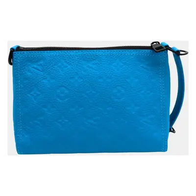 Louis Vuitton Blue Monogram Triangle Messenger Bag