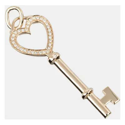 Tiffany & Co. 18K Pink Gold Heart Key Pendant