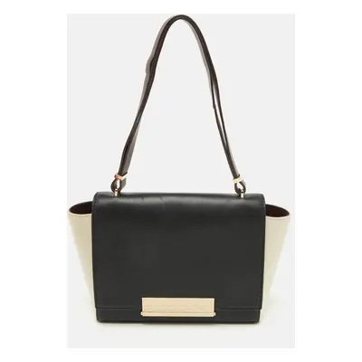 CH Carolina Herrera Tri Color Leather Flap Shoulder Bag