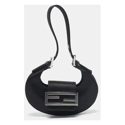 Fendi Black Satin Mini Cookie Hobo