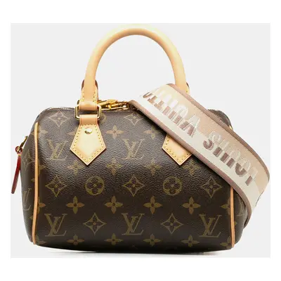 Louis Vuitton Brown Canvas Monogram Speedy Shoulder Bag