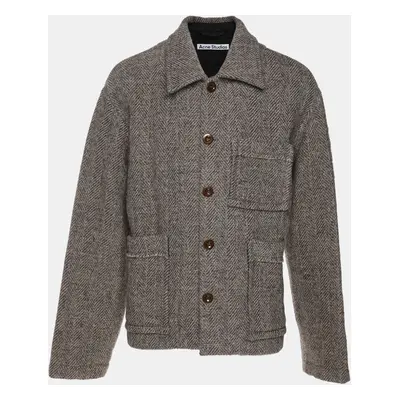 Acne Studios Grey Wool Blend Boxy Jacket