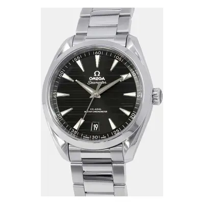 Omega Black Stainless Steel Seamaster Aqua Terra Automatic Men's Wristwatch mm