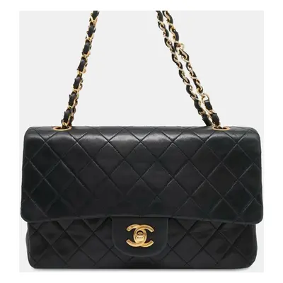 Chanel Black Medium Classic Lambskin Double Flap