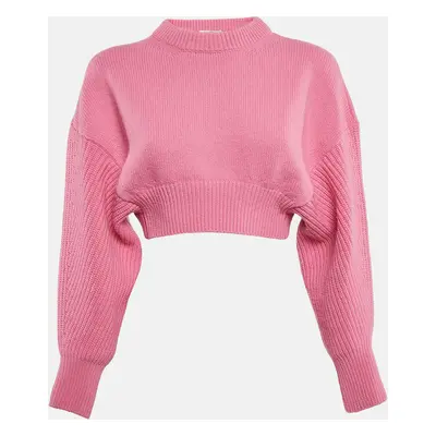 Alexander McQueen Pink Wool Crop Sweater