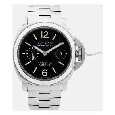 Panerai Black Stainless Steel Luminor Marina PAM00299 Automatic Men's Wristwatch